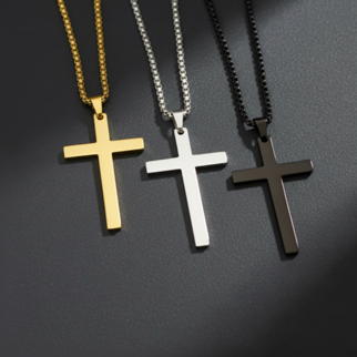 Vertical Cross Necklace