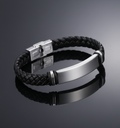 Black Leather Corded Bracelet