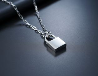 Petite Lock Pendant Necklace