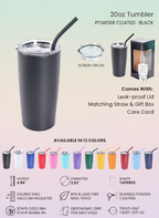 Tumbler, 20oz, Powder Coated Classic